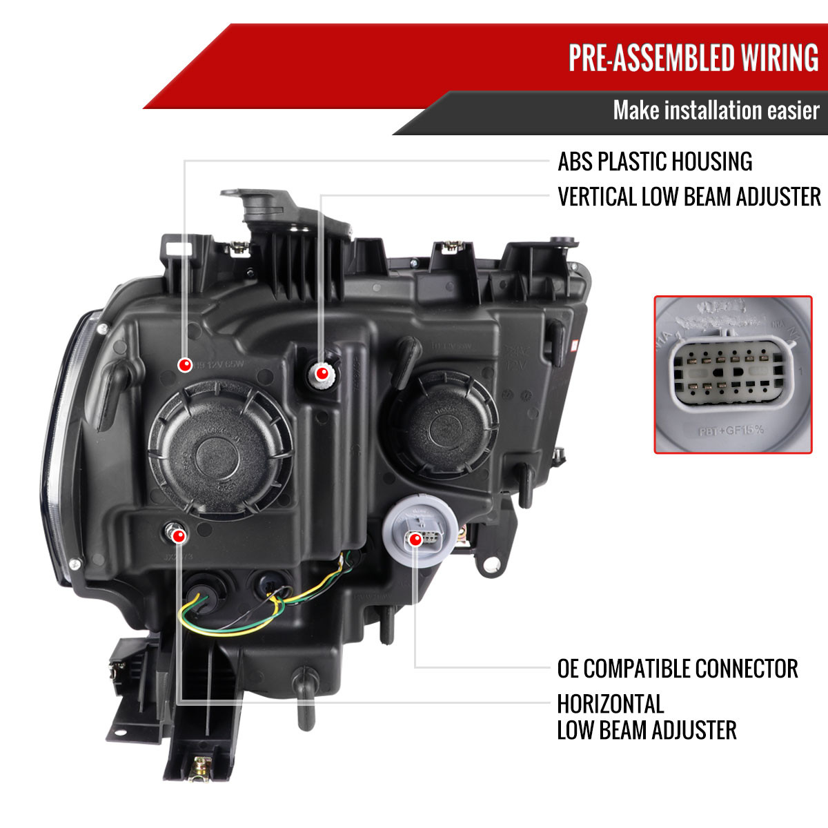 2019-2024 Dodge RAM 2500/3500/4500/5500 LED Tube Projector
