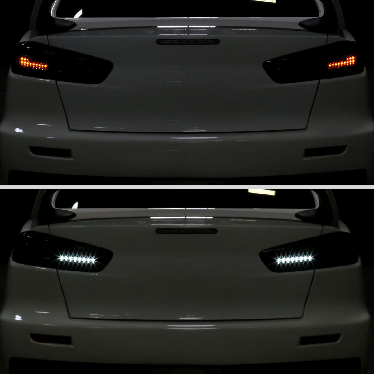 Black Smoked Tail Lights For 2008-2017 Mitsubishi Lancer & EVO X - Direct Replacement Pair (DOT Compliant)