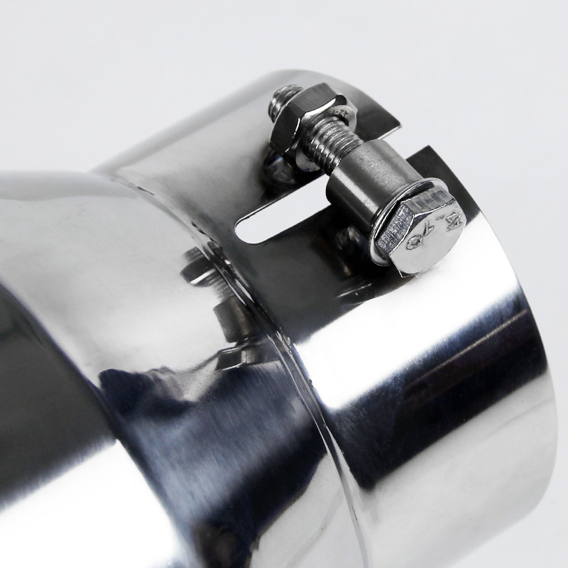 Elbow Exhaust Tip, 4 Inch Inlet, 6 Inch Outlet, 23 In Overall Length, Chrome Turn