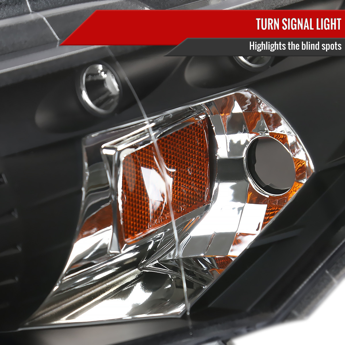 LED Halo Projector Headlights For 2008-2012 Honda Accord – Pair (Left+Right) Chrome Housing