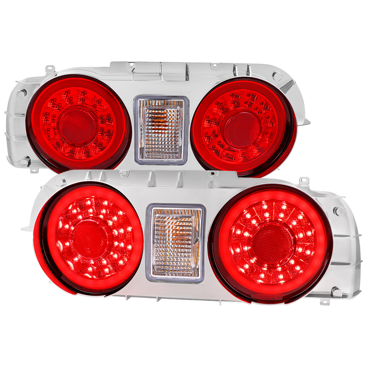 1989-1994 Nissan Skyline GT R32 JDM Red LED Tail Lights (Chrome