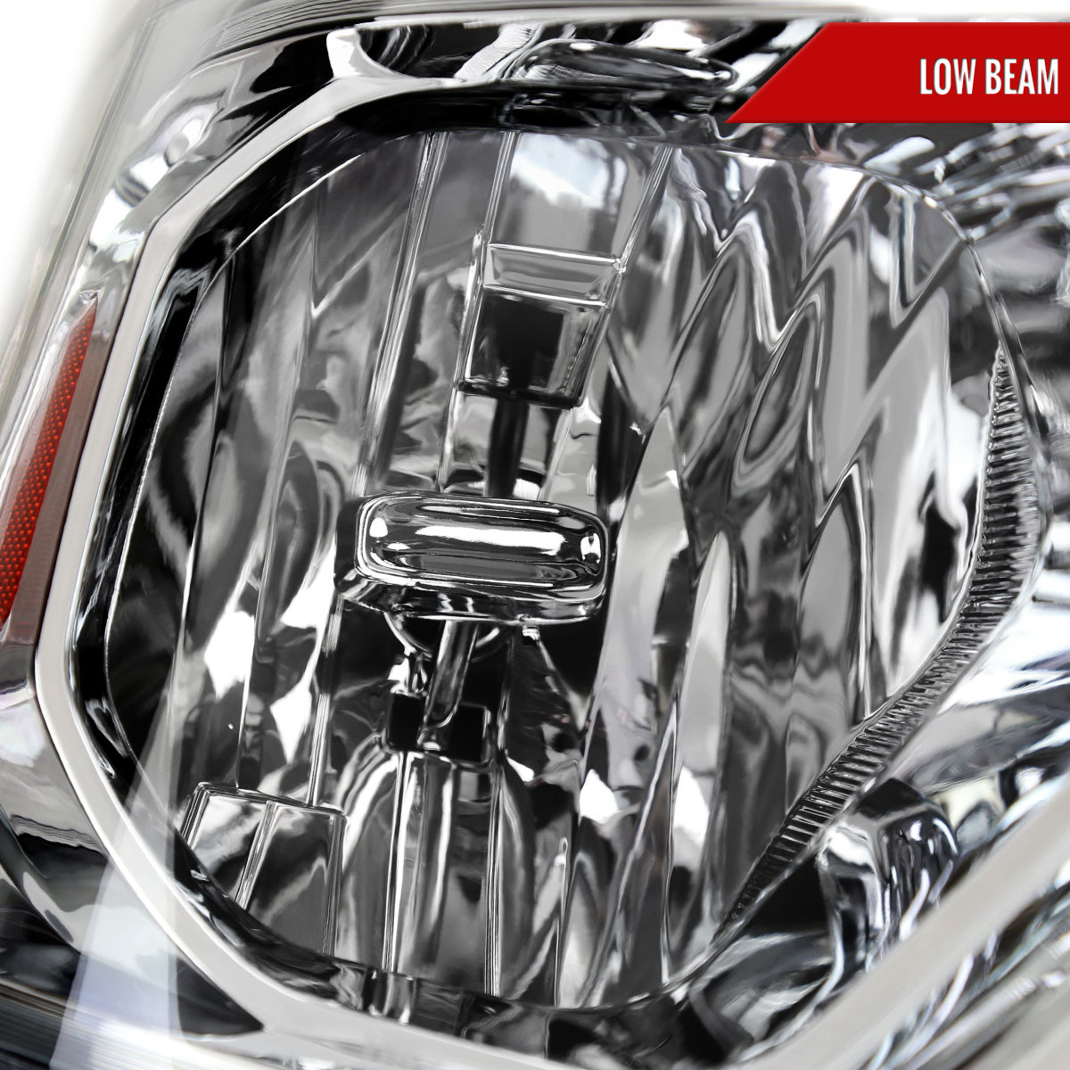 Chrome Halogen Headlight Assembly For 2019-2024 Dodge RAM 1500 - Left Driver Side, Direct Replacement, 6-Month Warranty