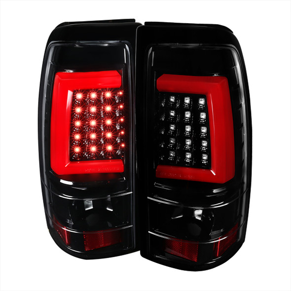 2003-2006 Chevrolet Silverado LED Tail Lights - G2 (Jet Black Housing/Clear Lens)