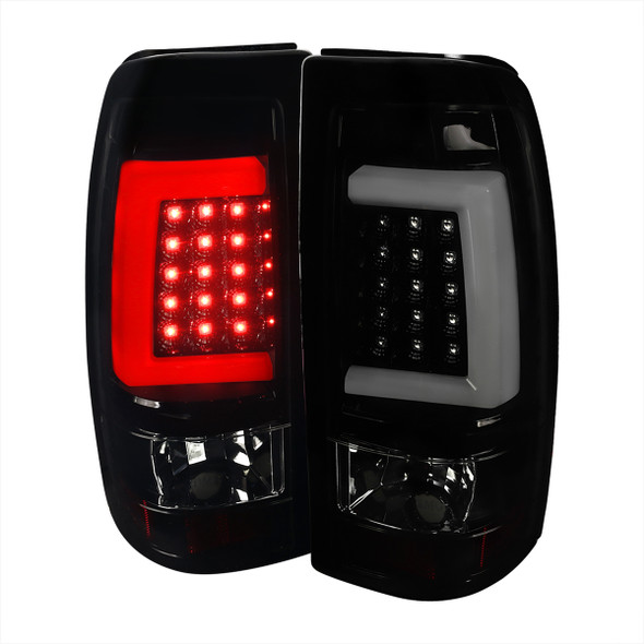 2003-2006 Chevrolet Silverado LED Tail Lights - G2 (Glossy Black Housing/Smoke Lens)