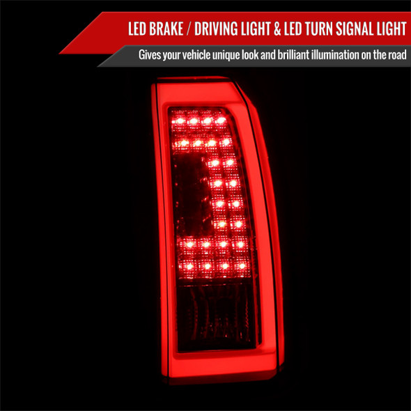 2015-2020 GMC Yukon/Yukon XL Denali SLE/SLT LED Tail Lights (Glossy Black Housing/Smoke Lens)