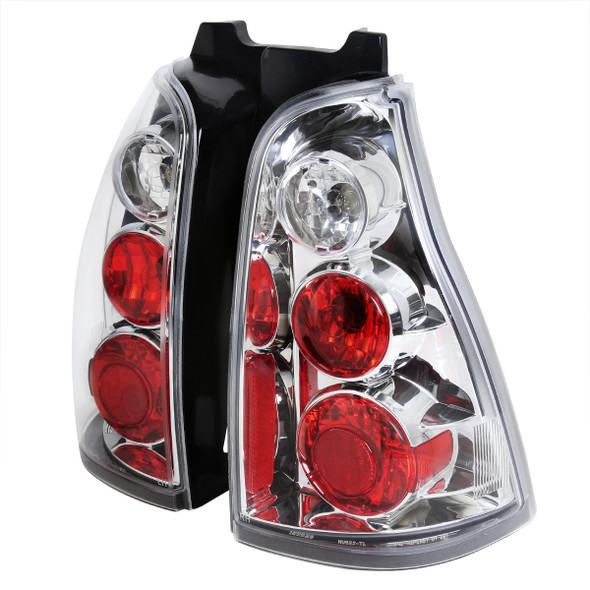 2003-2005 Toyota 4Runner Tail Lights (Chrome Housing/Clear Lens)