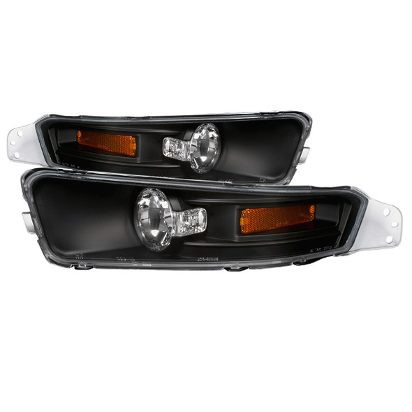 2005-2009 Ford Mustang Factory Style Bumper Lights (Matte Black Housing/Clear Lens)