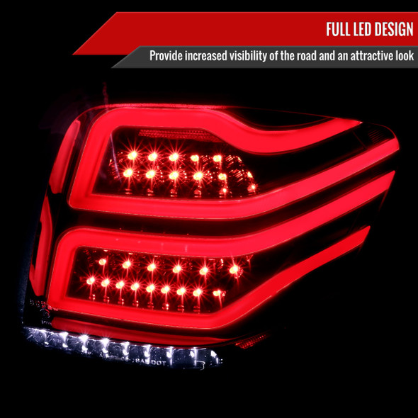 2006-2011 Mercedes Benz W164 ML Class LED Tail Lights (Jet Black Housing/Clear Lens)