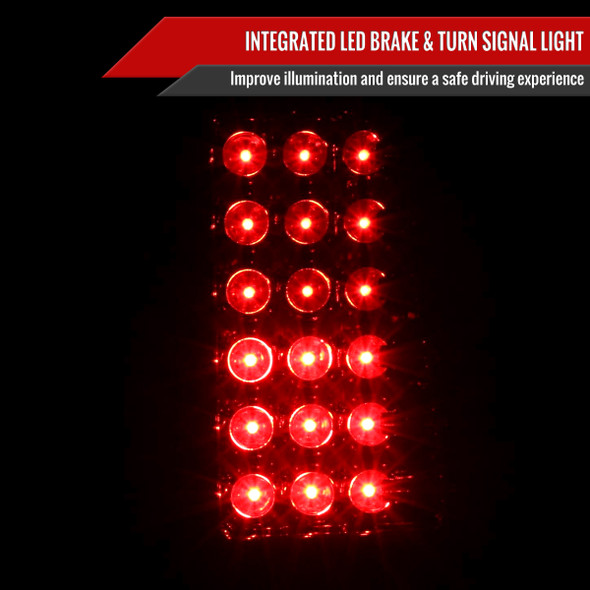 2004-2015 Nissan Titan LED Tail Lights (Chrome Housing/Clear Lens)