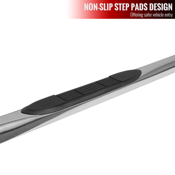 2004-2024 Nissan Titan Crew Cab Chrome Stainless Steel Side Step Nerf Bars