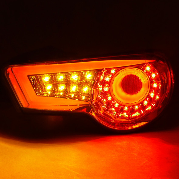 2012-2016 Scion FRS/ Subaru BRZ/ Toyota 86 LED Tail Lights (Chrome Housing/Clear Lens)