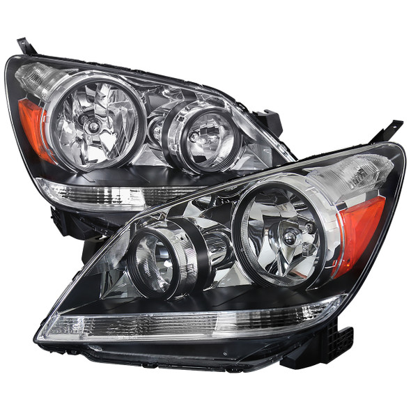 2005-2007 Honda Odyssey Factory Style Crystal Headlights w/ 9006 Bulbs (Chrome Housing/Clear Lens)