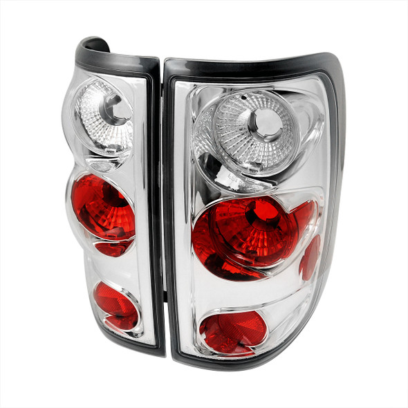 2004-2008 Ford F-150 Styleside Tail Lights (Chrome Housing/Clear Lens)