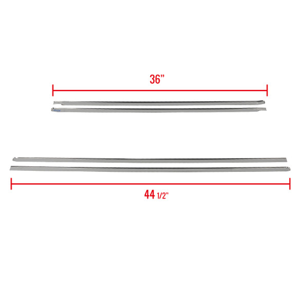 2007-2009 Chevrolet Avalanche/Suburban Stainless Steel Side Door Trim Set - 4PC