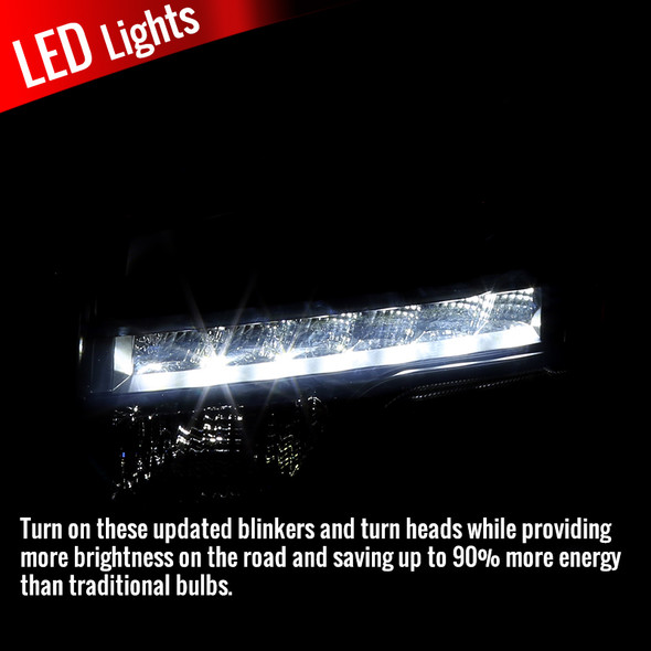 2009-2014 Ford F-150 Projector Headlights w/ LED Light Strip (Black Housing/Smoke Lens)