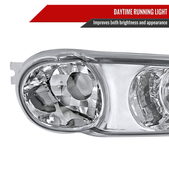 2000-2006 GMC Sierra/Yukon/Yukon XL Denali Bumper Lights (Chrome Housing/Clear Lens)