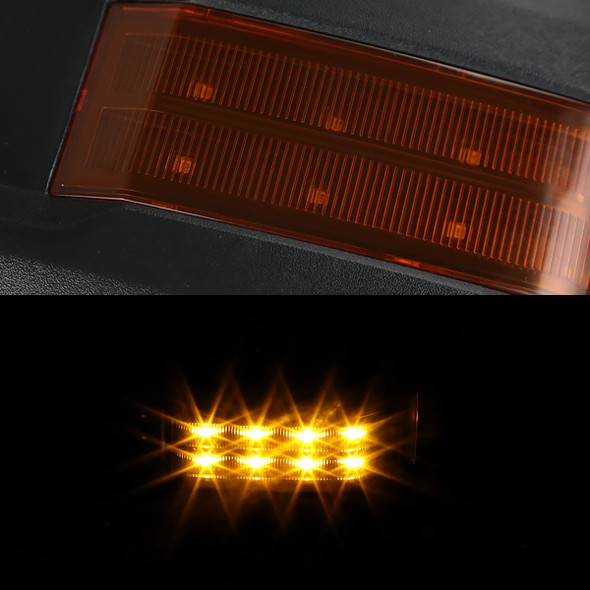 1999-2002 Chevrolet Silverado/Tahoe/Suburban/Avalanche GMC Sierra/Yukon/Yukon XL Power Heated Manual Extendable Chrome Towing Mirrors w/ Amber Lens LED Turn Signal & Clearance Lights