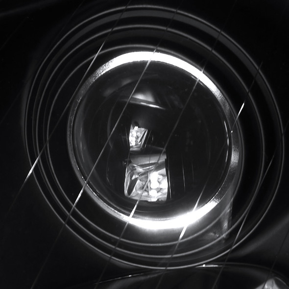 2000-2005 Mercedes Benz W220 S Class Projector Headlights (Matte Black Housing/Clear Lens)