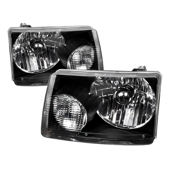 2001-2011 Ford Ranger Factory Style Crystal Headlights (Matte Black Housing/Clear Lens)