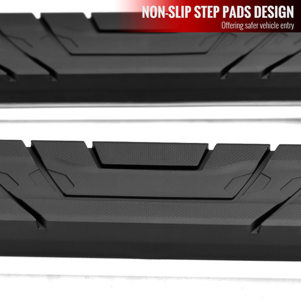 2019-2024 Dodge RAM 1500 Crew Cab 4" Chrome Stainless Steel Side Step Nerf Bars
