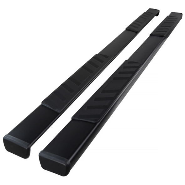 2007-2021 Toyota Tundra Double (Crew) Cab 4" Wide Black Stainless Steel Side Step Bars