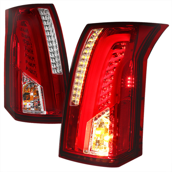 2003-2007 Cadillac CTS LED Tail Lights (Chrome Housing/Red Smoke