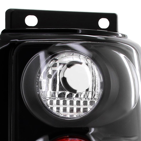 1995-1997 Ford Explorer Tail Lights (Matte Black Housing/Clear Lens)