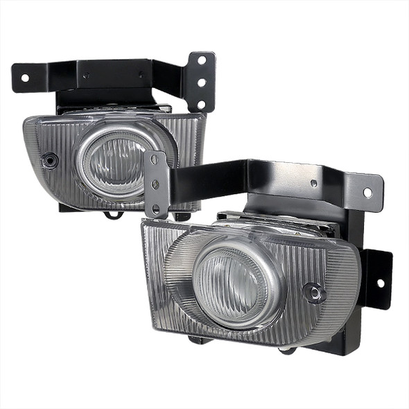 1992-1995 Honda Civic Sedan H3 Fog Lights Kit w/ Switch & Wiring Harness (Chrome Housing/Clear Lens)