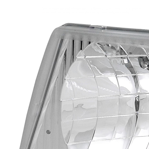 1992-2006 Ford Econoline Factory Style Crystal Headlights (Chrome Housing/Clear Lens)