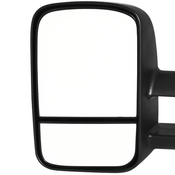 2007-2014 Chevrolet Silverado/Avalanche/Tahoe GMC Sierra/Yukon/Yukon XL Manual Adjustable & Extendable Black Towing Mirrors