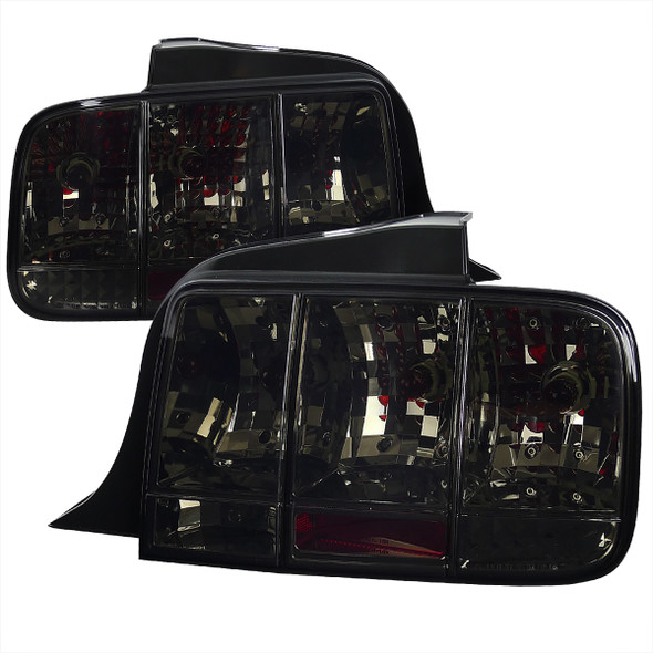 2005-2009 Ford Mustang Sequential Tail Lights (Chrome Housing/Smoke Lens)