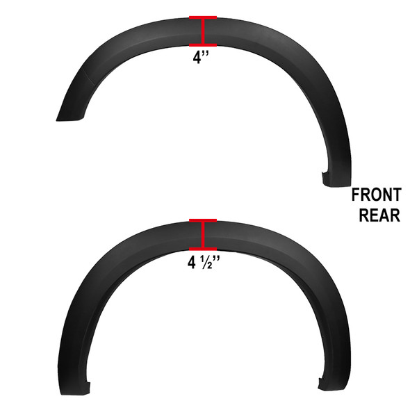 2009-2018 Dodge RAM 1500 / 2019-2021 RAM Classic Fleetside Smooth Factory OE Style Fender Flares