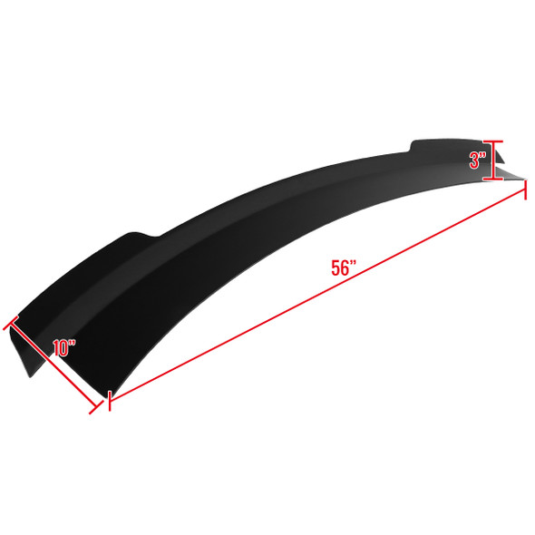 2015-2022 Ford Mustang Matte Black ABS Modern Style Rear Spoiler