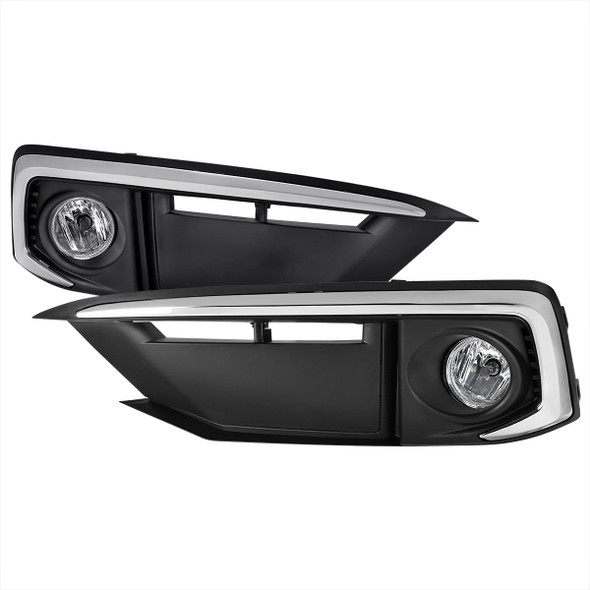 2019-2020 Honda Civic Sedan/Coupe H8 Fog Lights Kit (Chrome Housing/Clear Lens)