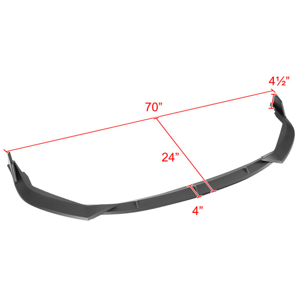 2019-2020 Toyota Corolla Sedan Matte Black Polypropylene 3PC Bumper Lip