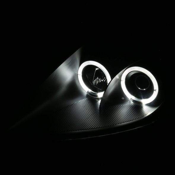2000-2005 Mitsubishi Eclipse Dual Halo Projector Headlights (Black Housing/Smoke Lens)
