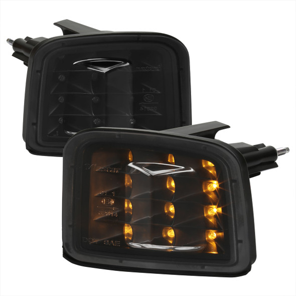 2015-2021 Subaru WRX / 2015-2017 WRX STI Sequential Front Bumper LED Turn Signal Lights (Matte Black Housing/Smoked Lens)