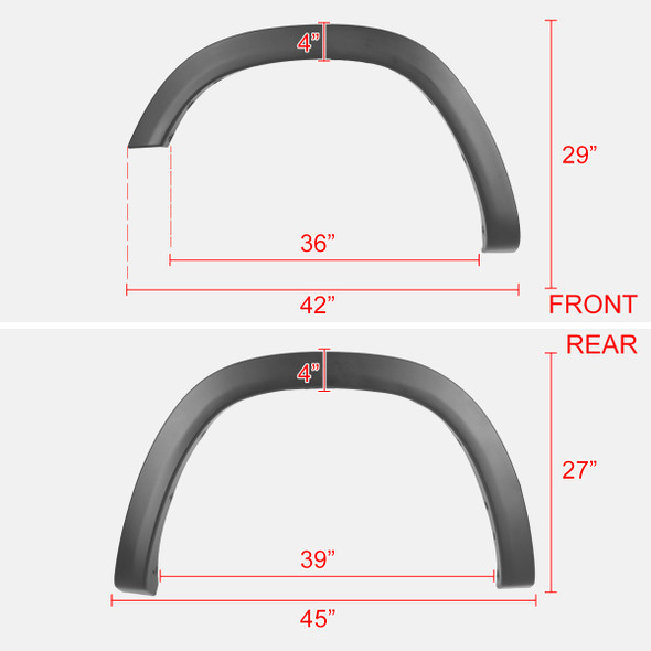 2019-2021 Dodge RAM 1500 4PC OE Style Fender Flares