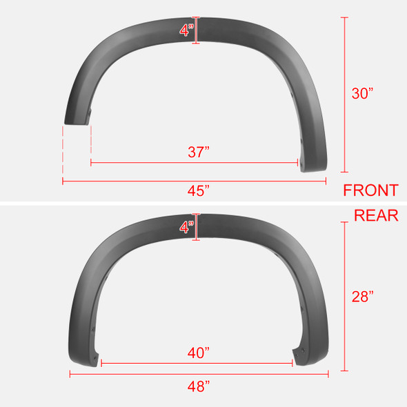 2019-2021 Chevrolet Silverado 1500 4PC OE Style Fender Flares