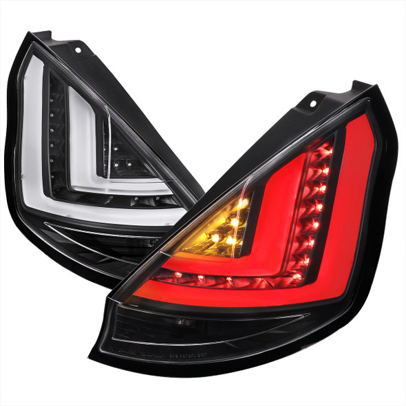 2014-2019 Ford Fiesta Hatchback LED Bar Tail Lights (Matte Black Housing/Clear Lens)