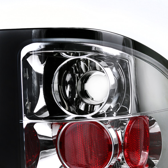 2007-2014 Chevrolet Silverado Tail Lights (Chrome Housing/Clear Lens)