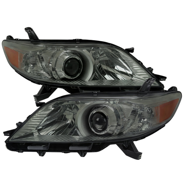 2011-2020 Toyota Sienna Projector Headlights (Chrome Housing/Smoke Lens)