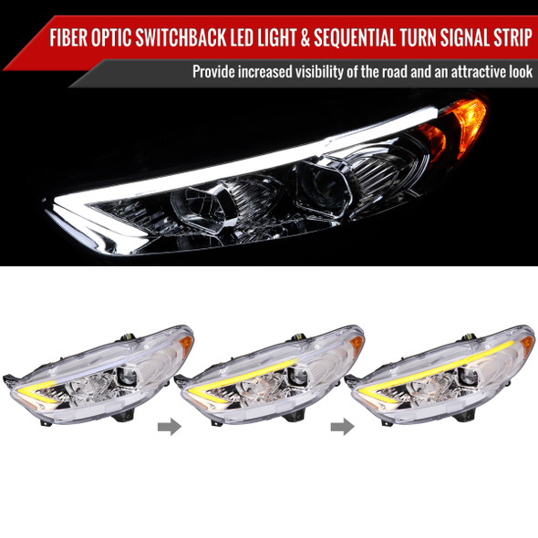 2013-2016 Ford Fusion Switchback Sequential Turn Signal Projector