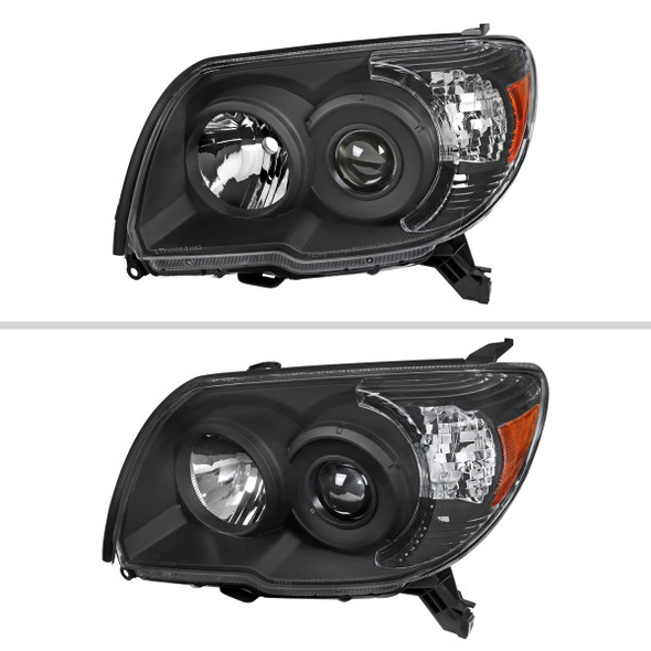 2006-2009 Toyota 4Runner SR5 Limited Projector Style Headlights (Matte Black Housing/Clear Lens)