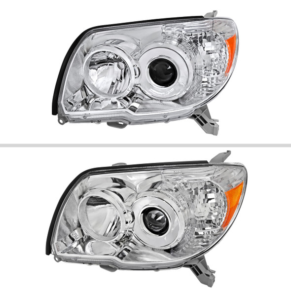 2006-2009 Toyota 4Runner SR5 Limited Projector Style Headlights (Chrome Housing/Clear Lens)