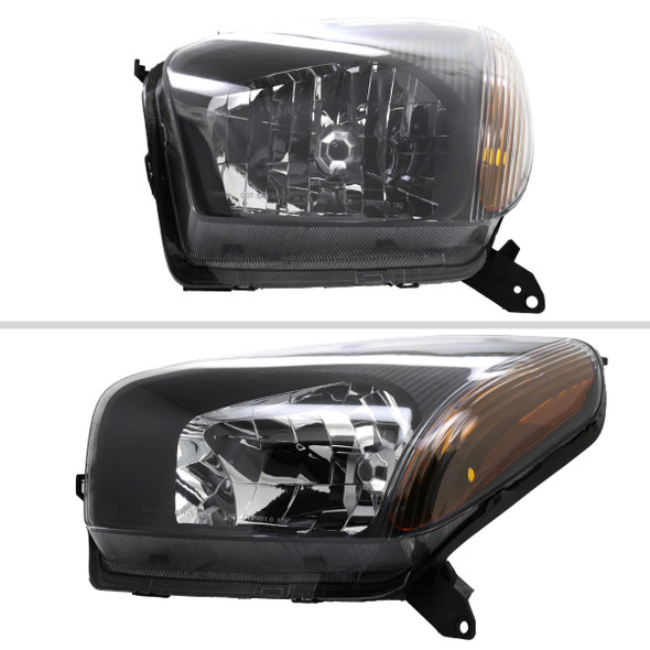 2001-2003 Toyota RAV4 Factory Style Headlights (Matte Black Housing/Clear Lens)