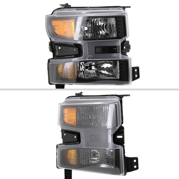 2019-2021 Chevrolet Silverado 1500 Passenger/Right Side Factory Style Projector Headlight (Matte Black Housing/Clear Lens)