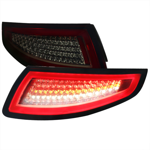2005-2008 Porsche 911 997 Carrera / 2007-2009 911 997 GT3 LED Tail Lights (Chrome Housing/Red Smoked Lens)
