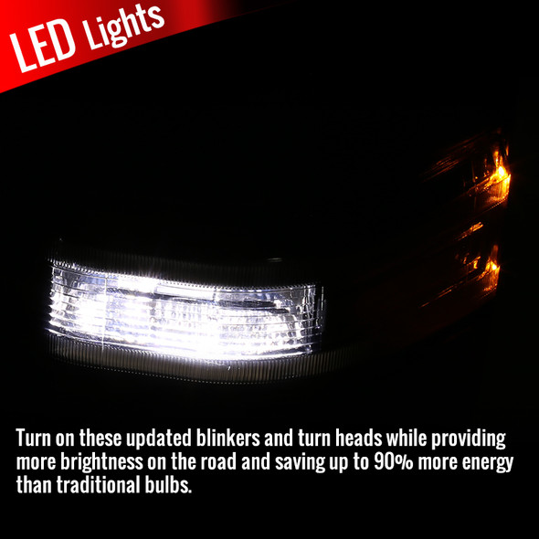 2017-2019 Ford F-250/F-350/F-450/F-550 Power Adjustable, Heated, BSM, ATS, & Manual Extendable Towing Mirrors w/ Smoked Lens LED Turn Signal, Clearance, & Auxiliary Lights