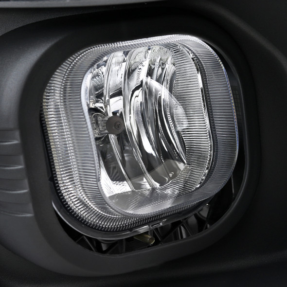 2011-2016 Ford F-250/F-350/F-450/F-550 12V/42W H10 Fog Lights Kit (Chrome Housing/Clear Lens)